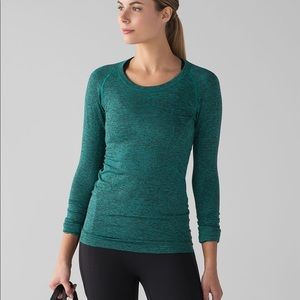 Green Lululemon Swiftly Tech Long Sleeve